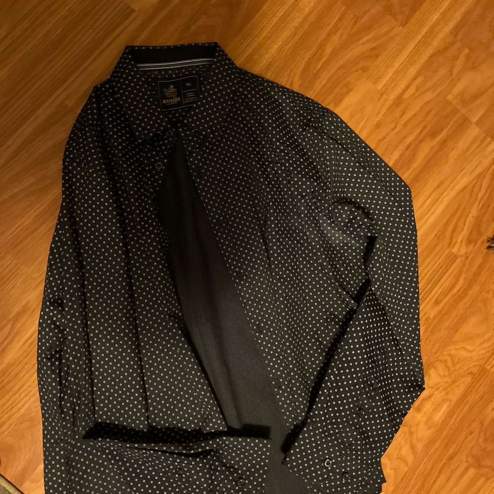 Rugby University Black Patterned Shirt